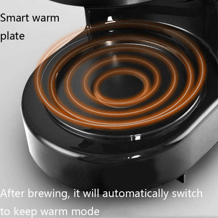 Homezest Household Small Coffee Maker Automatic Mini Drip Coffee Machine, Style:EU Plug(Black)