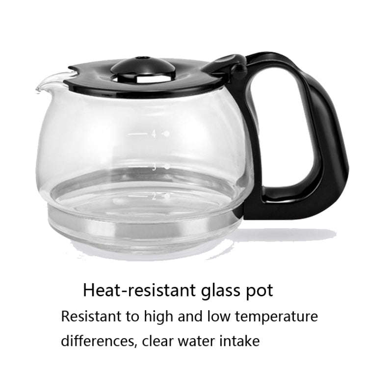 Homezest Household Small Coffee Maker Automatic Mini Drip Coffee Machine, Style:EU Plug(Black)