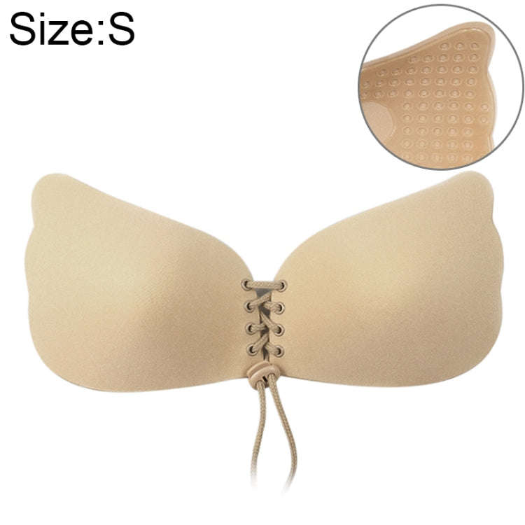 Women Self-Adhesive Strapless Bandage Blackless Solid Bra Silicone Underwear Invisible Bra, Size:...