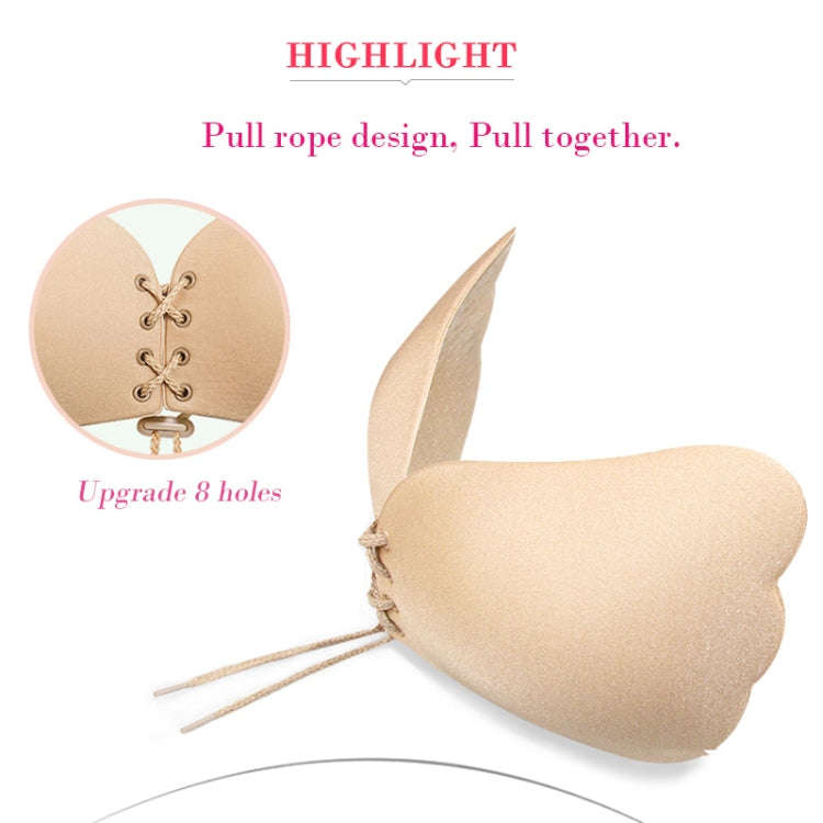 Women Self-Adhesive Strapless Bandage Blackless Solid Bra Silicone Underwear Invisible Bra, Size:...
