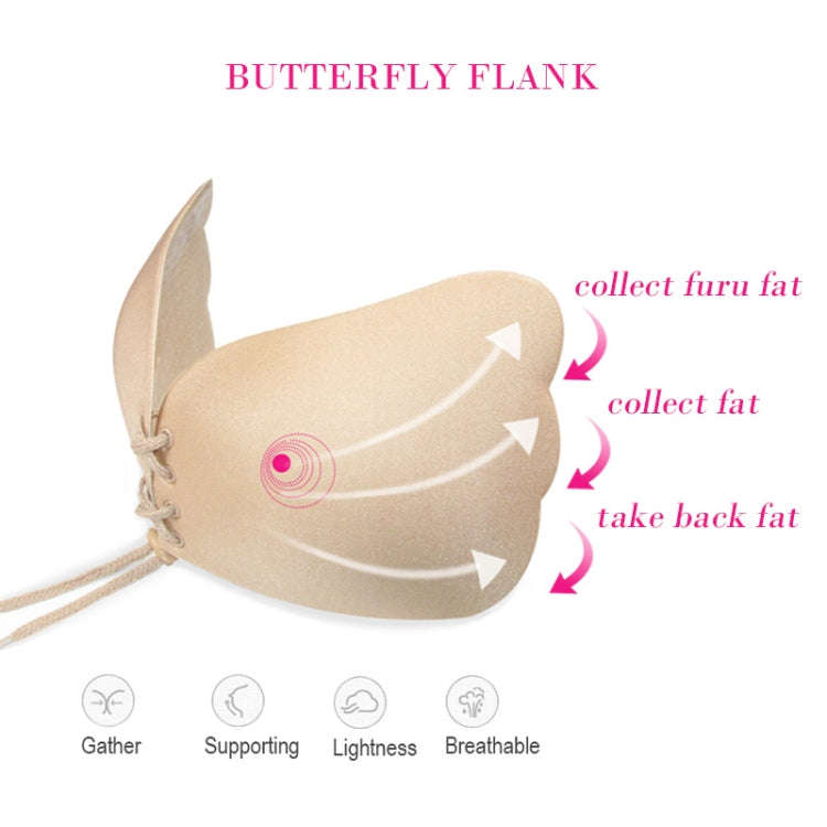 Women Self-Adhesive Strapless Bandage Blackless Solid Bra Silicone Underwear Invisible Bra, Size:...