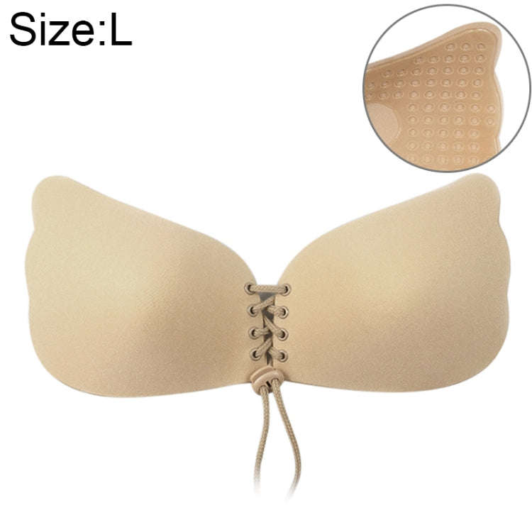 Women Self-Adhesive Strapless Bandage Blackless Solid Bra Silicone Underwear Invisible Bra, Size:...