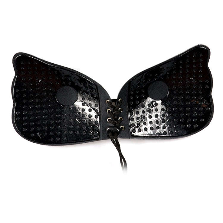Women Self-Adhesive Strapless Bandage Blackless Solid Bra Silicone Underwear Invisible Bra, Size:...