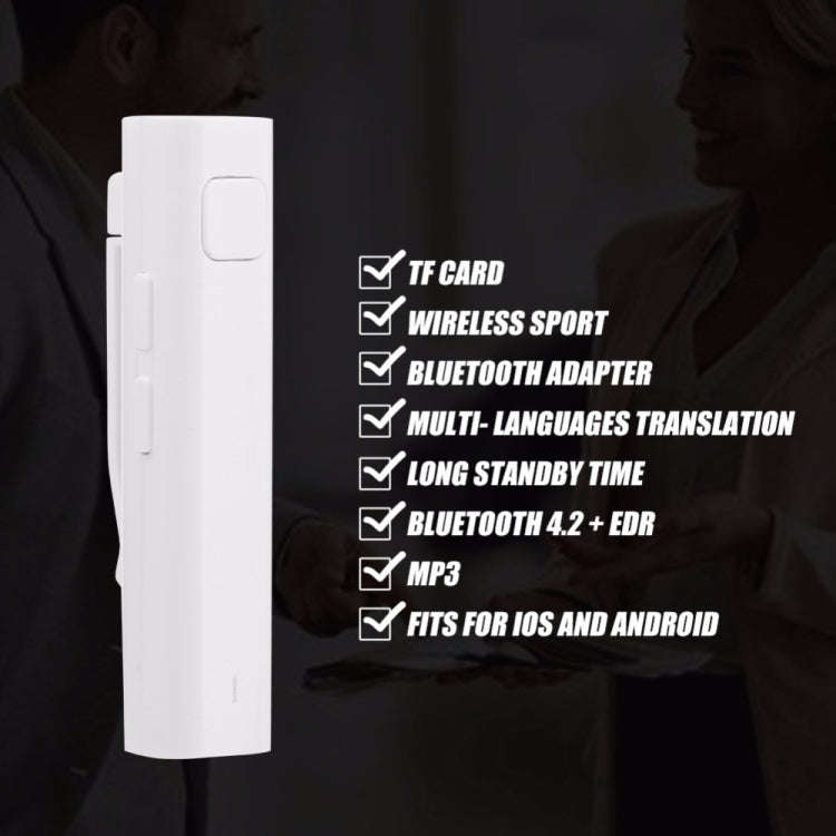 Bluetooth Receiver Smart Headphone Voice Translator 26 Multi-language Travel Business TF Card Voi...
