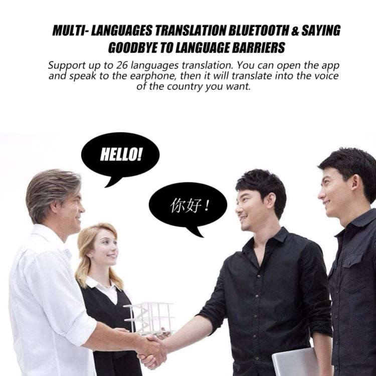Bluetooth Receiver Smart Headphone Voice Translator 26 Multi-language Travel Business TF Card Voi...