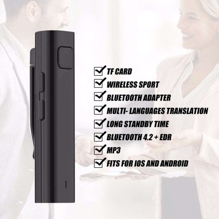 Bluetooth Receiver Smart Headphone Voice Translator 26 Multi-language Travel Business TF Card Voi...