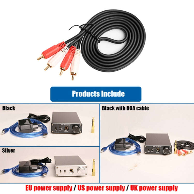 FX-AUDIO DAC-X6 Fever HiFi Fiber Coaxial USB Amp Digital Audio DAC Decoder 24BIT/192(Silver)