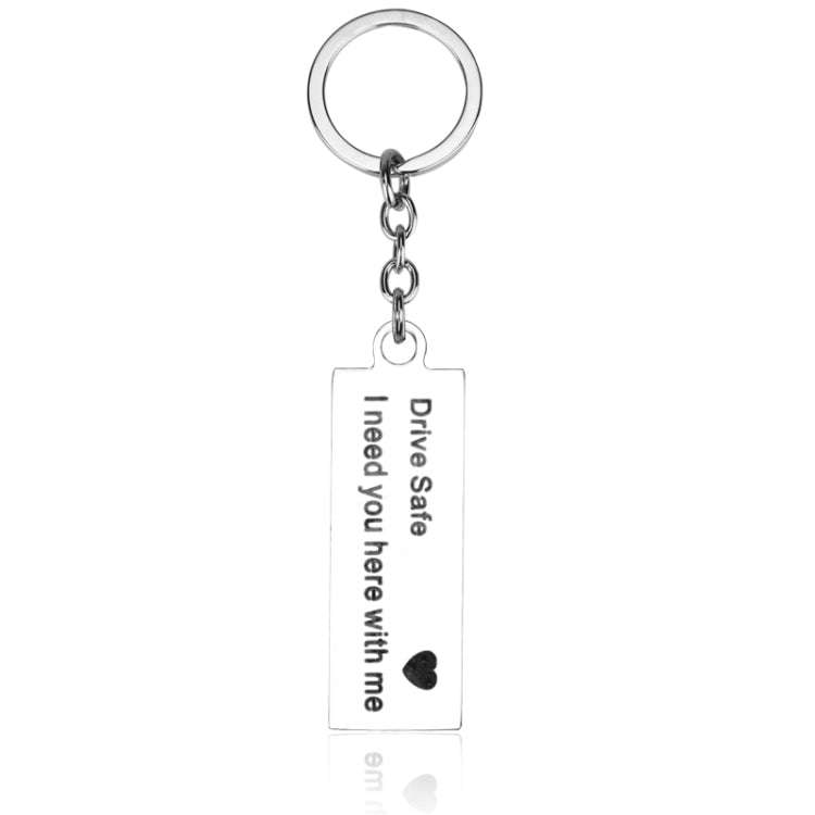 Fashion Keyring Gifts Engraved Drive Safe I Need You Here With Me Keychain Couples Boyfriend Girl...