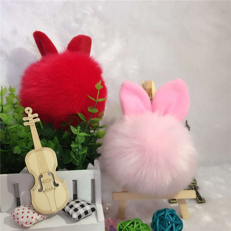 Fur Pom Keychains Fake Rabbit Fur Ball Keychain(blue)