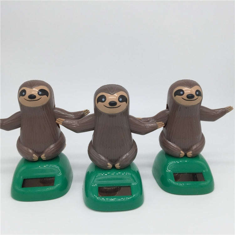 Novelty Solar Toys Plastic ABS Sloth Solar Powered Dancing for Car Decoration