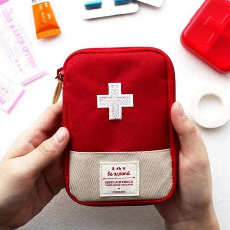 Outdoor Traveling Carry-On First Aid Small Medicine Bag Portable Mini Organizer Medical Bag(Blue)