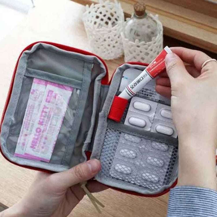 Outdoor Traveling Carry-On First Aid Small Medicine Bag Portable Mini Organizer Medical Bag(Blue)