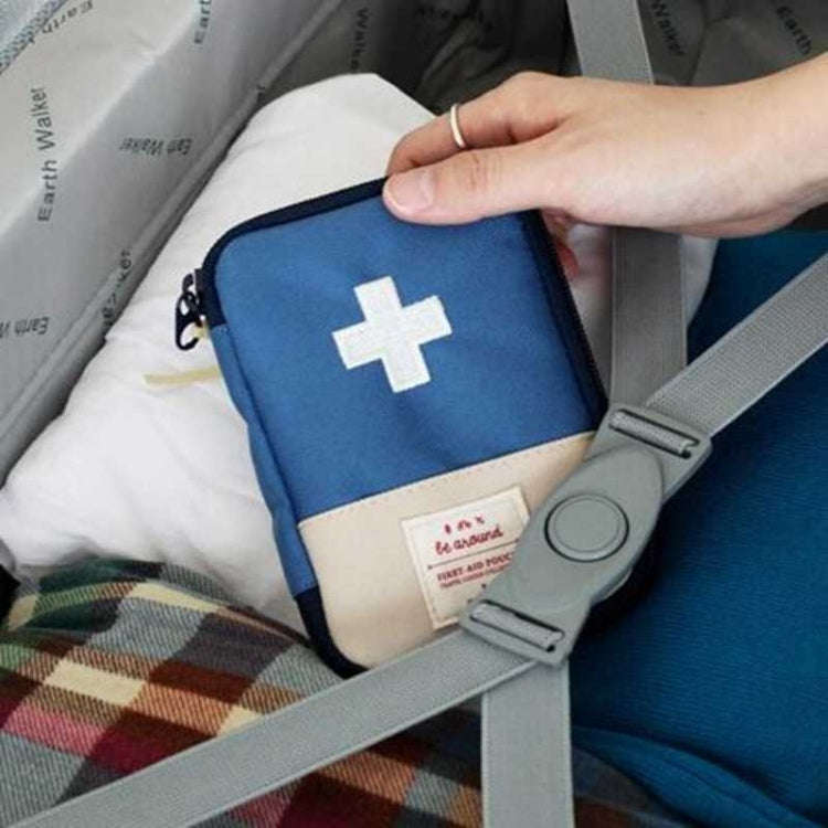 Outdoor Traveling Carry-On First Aid Small Medicine Bag Portable Mini Organizer Medical Bag(Blue)