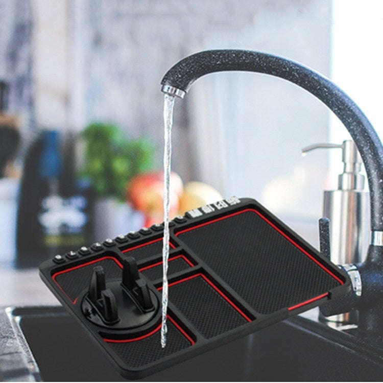 Car Interior Car Multifunctional Instrument Panel Storage Pad Car Phone Bracket Anti-slip Pad Wit...