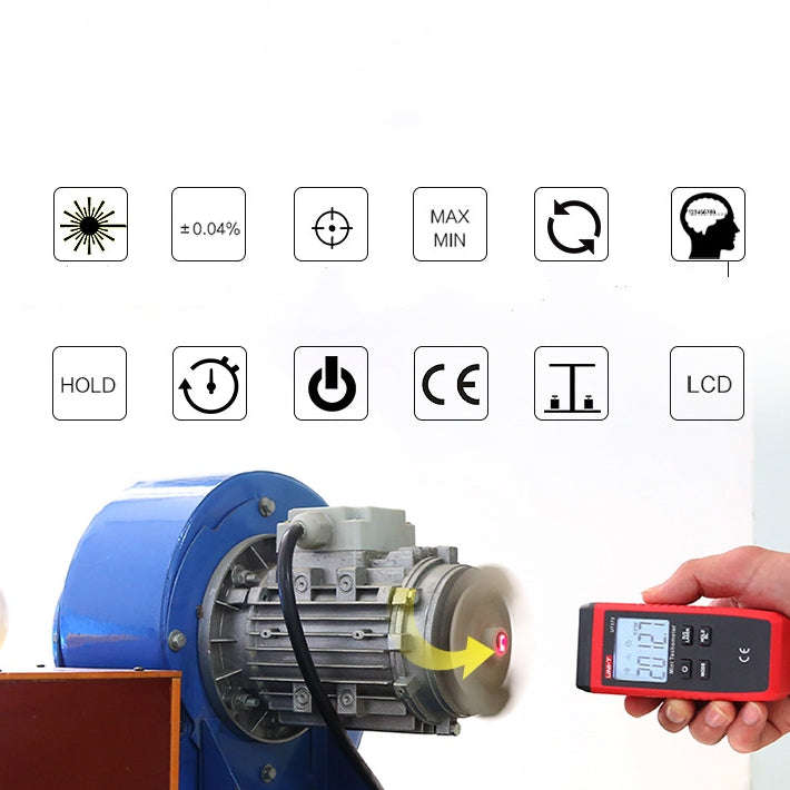 UT373 Non-contact High-precision Laser Tachometer Digital Display Motor Speedometer