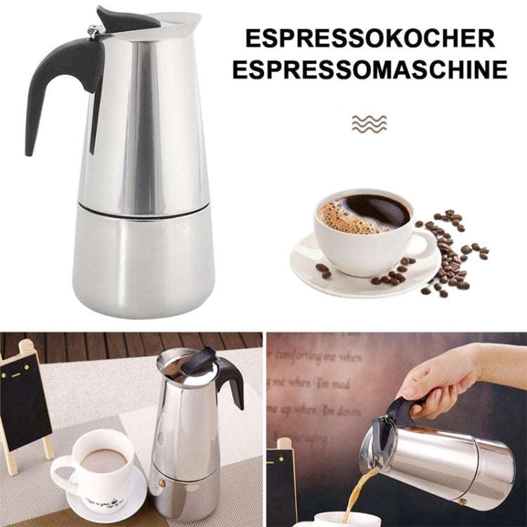 Stainless Steel Moka Coffee Maker Pot Filter(200ml)