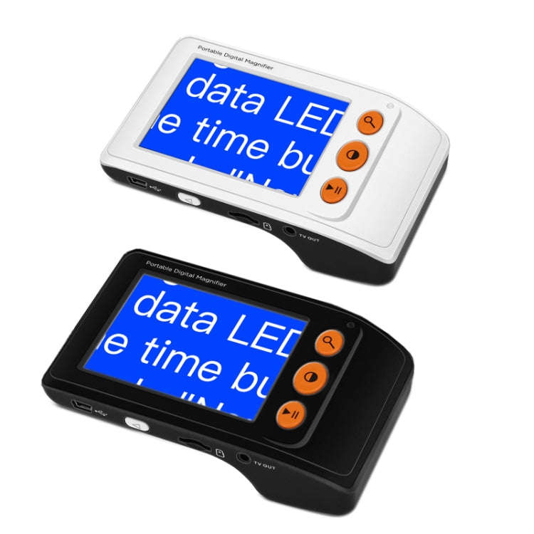 3.5 Inch 2X-25X High-Definition Handheld  Magnifying Glass Electronic Vision Aid(White)