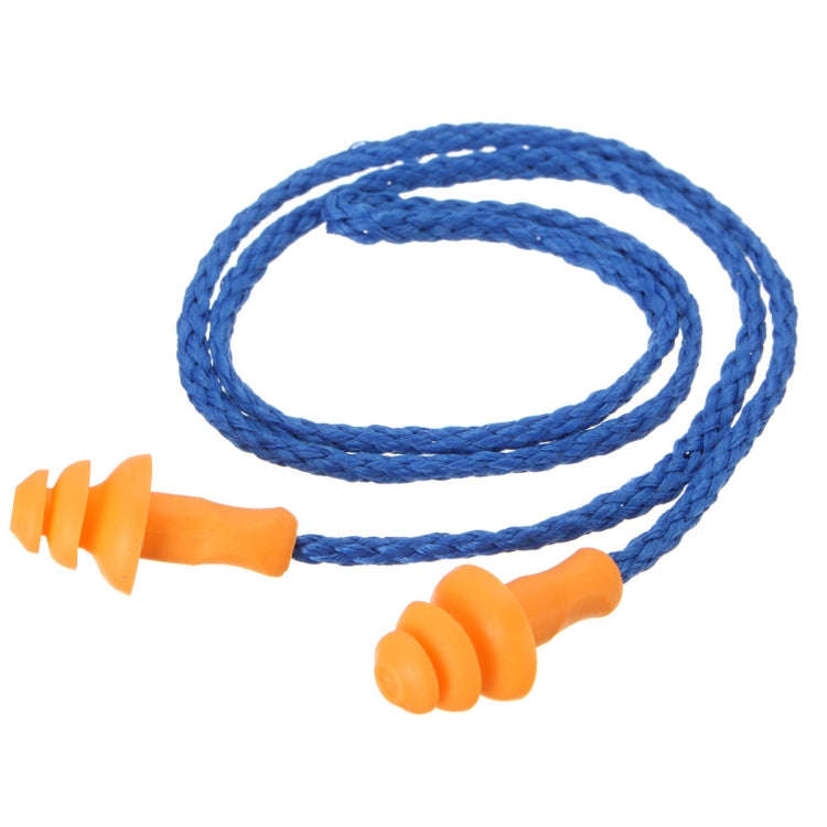 10 PCS Soft Silicone Corded Ear Plugs ears Protector Reusable Hearing Protection Noise Reduction ...