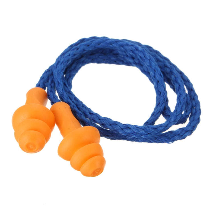 10 PCS Soft Silicone Corded Ear Plugs ears Protector Reusable Hearing Protection Noise Reduction ...
