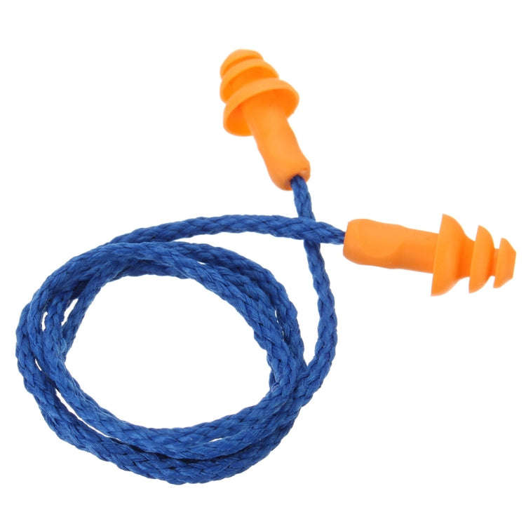 10 PCS Soft Silicone Corded Ear Plugs ears Protector Reusable Hearing Protection Noise Reduction ...