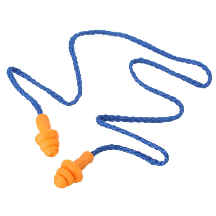 10 PCS Soft Silicone Corded Ear Plugs ears Protector Reusable Hearing Protection Noise Reduction ...