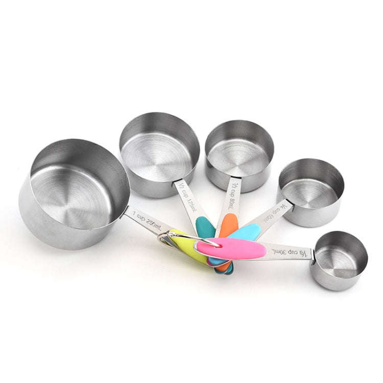 5 in 1 Stainless Steel Measuring Spoon Set Coffee Spoon Baking Kitchen Gadget, Style:Measuring Cu...