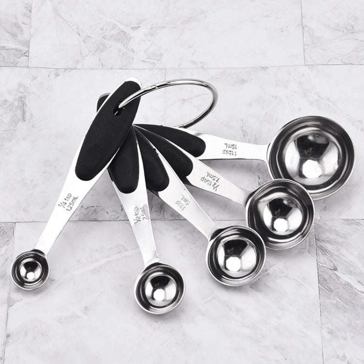 5 in 1 Stainless Steel Measuring Spoon Set Coffee Spoon Baking Kitchen Gadget, Style:Measuring Sp...