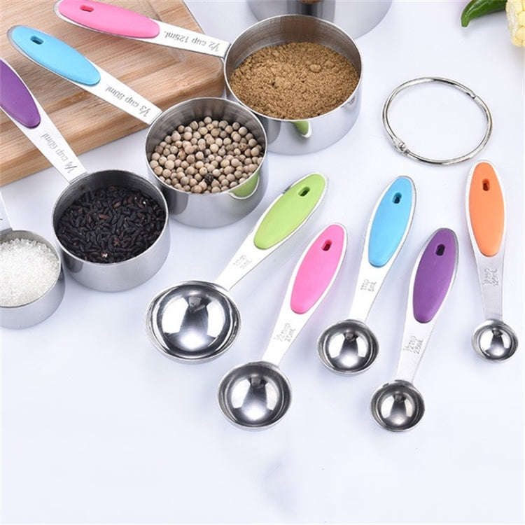 5 in 1 Stainless Steel Measuring Spoon Set Coffee Spoon Baking Kitchen Gadget, Style:Measuring Sp...