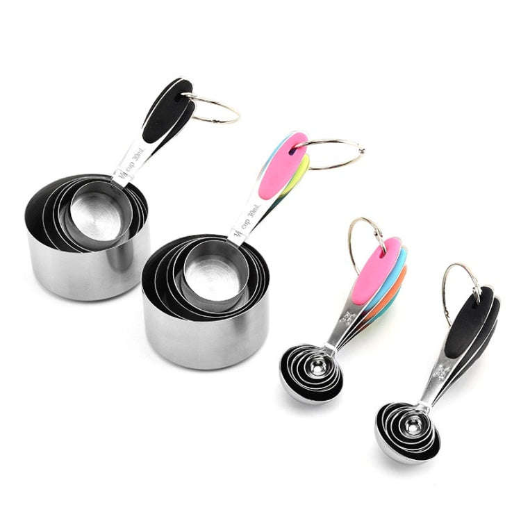 5 in 1 Stainless Steel Measuring Spoon Set Coffee Spoon Baking Kitchen Gadget, Style:Measuring Sp...