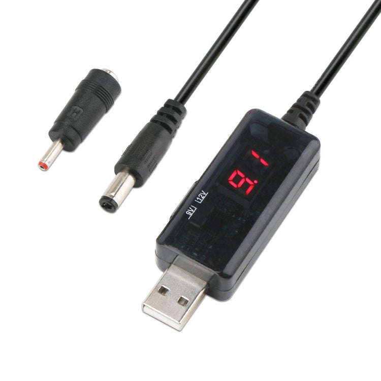 USB Boost Cable 5V Step Up to 9V 12V Adjustable Voltage Converter 1A Step-up Volt Transformer DC ...