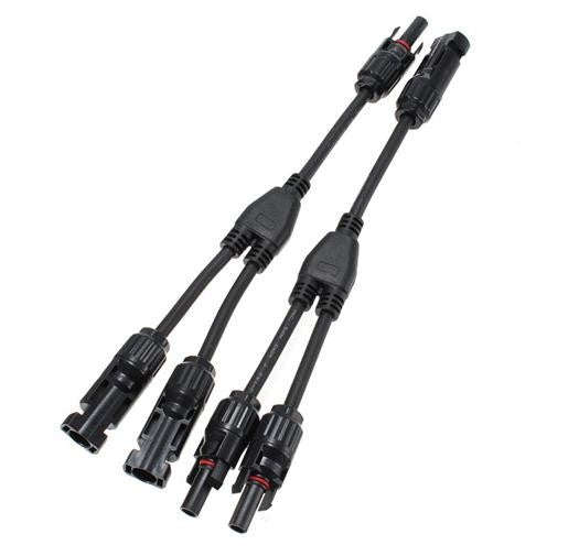 1 Pair MC4 Branch Y Adapter Connectors M/M/F and F/F/M for Solar Panels Cable(mc4)