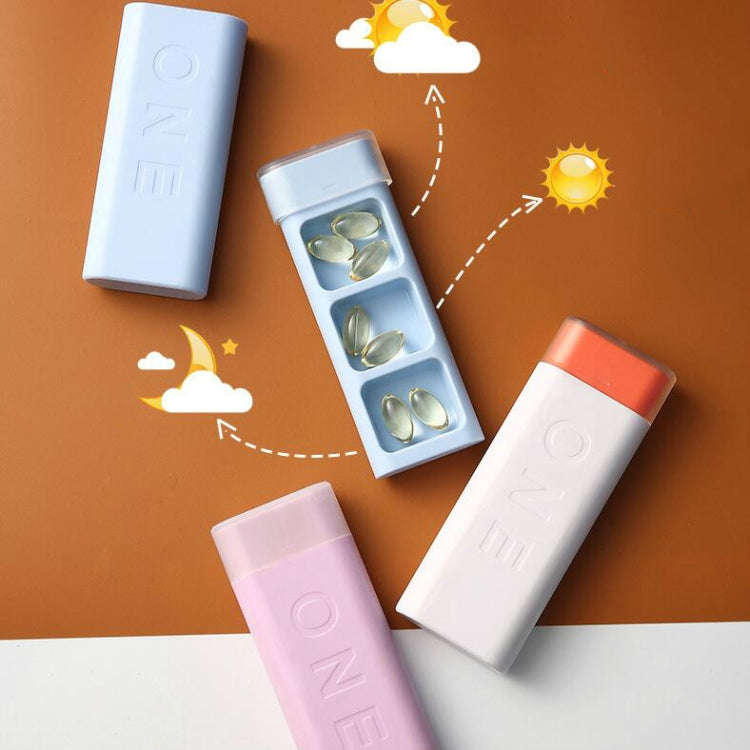 Portable Mini Dispensing Pill Box to Store Pill Sealed Box(Ivory White)