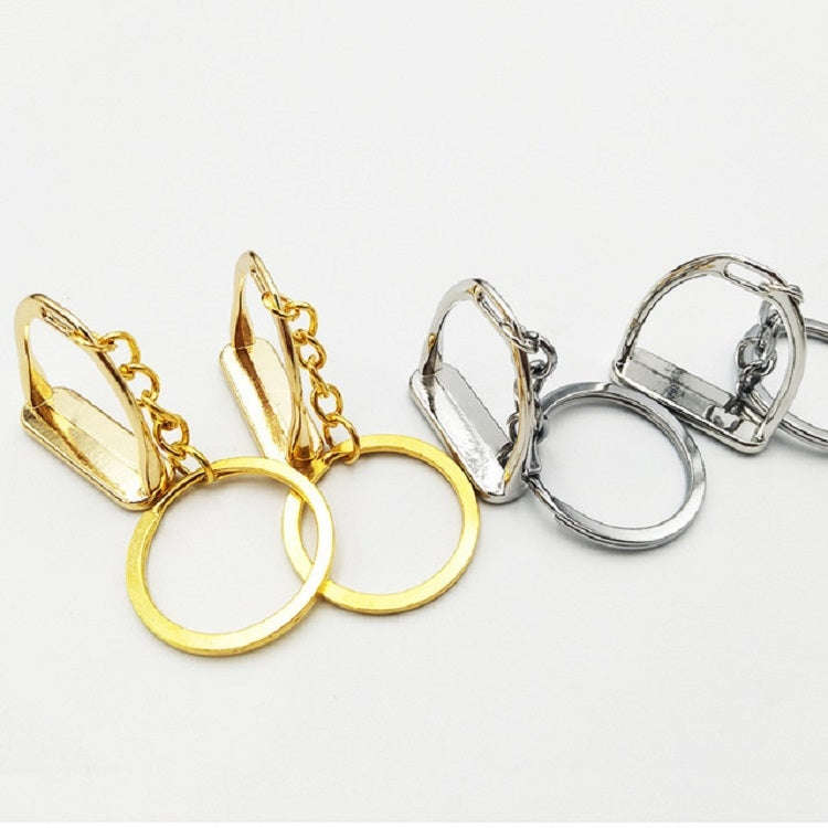 2 PCS Stable Keychain Alloy Jewelry Pendant Smooth Alloy Pendant(Gold)
