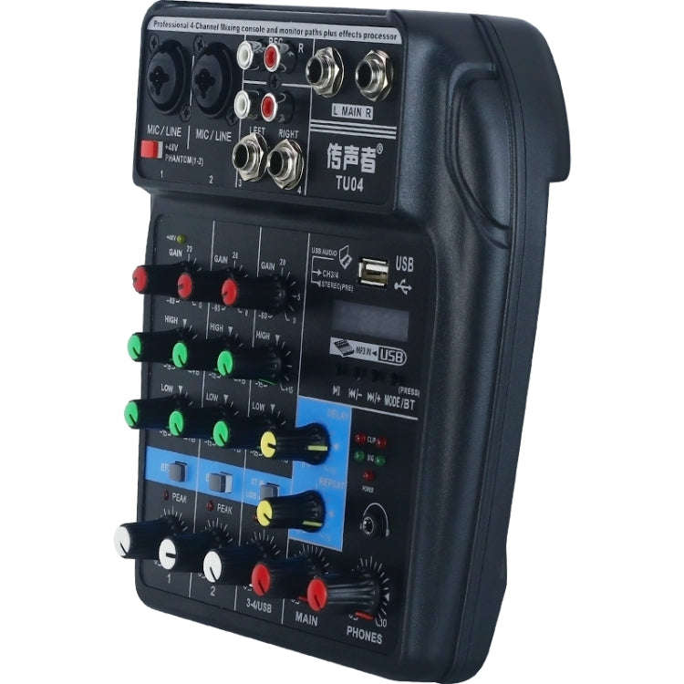 TU04 BT Sound Mixing Console Record 48V Phantom Power Monitor AUX Paths Plus Effects 4 Channels A...