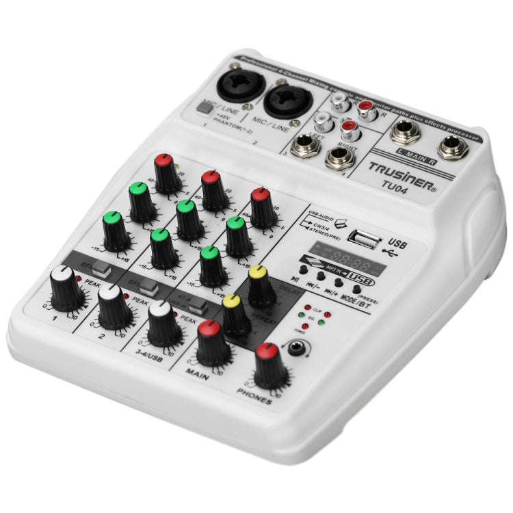 TU04 BT Sound Mixing Console Record 48V Phantom Power Monitor AUX Paths Plus Effects 4 Channels A...