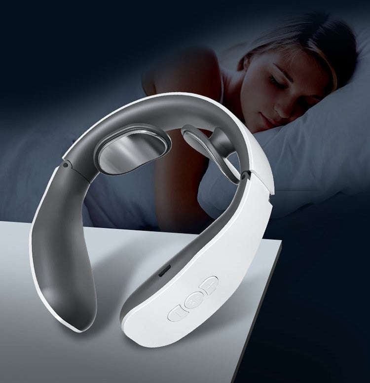 Cervical Massager Electromagnetic Pulse Heating Neck Protector, Style:Battery