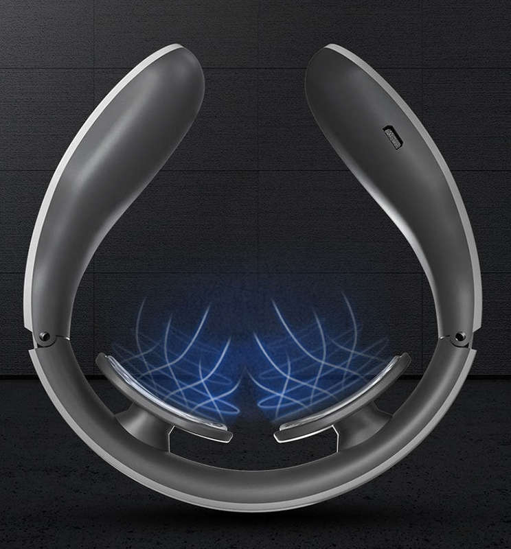 Cervical Massager Electromagnetic Pulse Heating Neck Protector, Style:Battery
