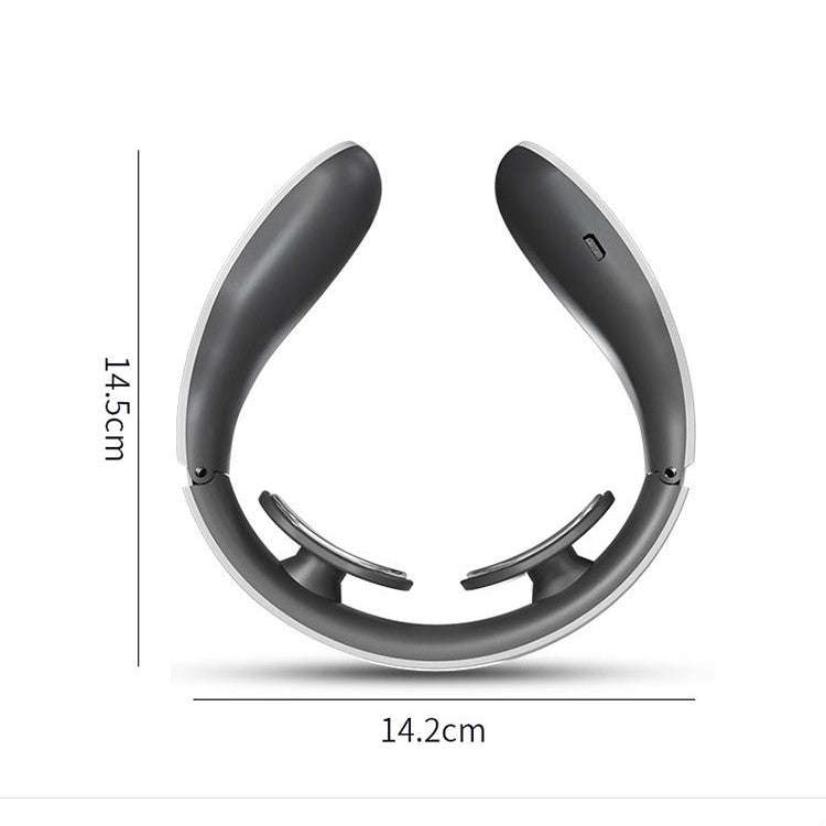 Cervical Massager Electromagnetic Pulse Heating Neck Protector, Style:Charging Remote Heating