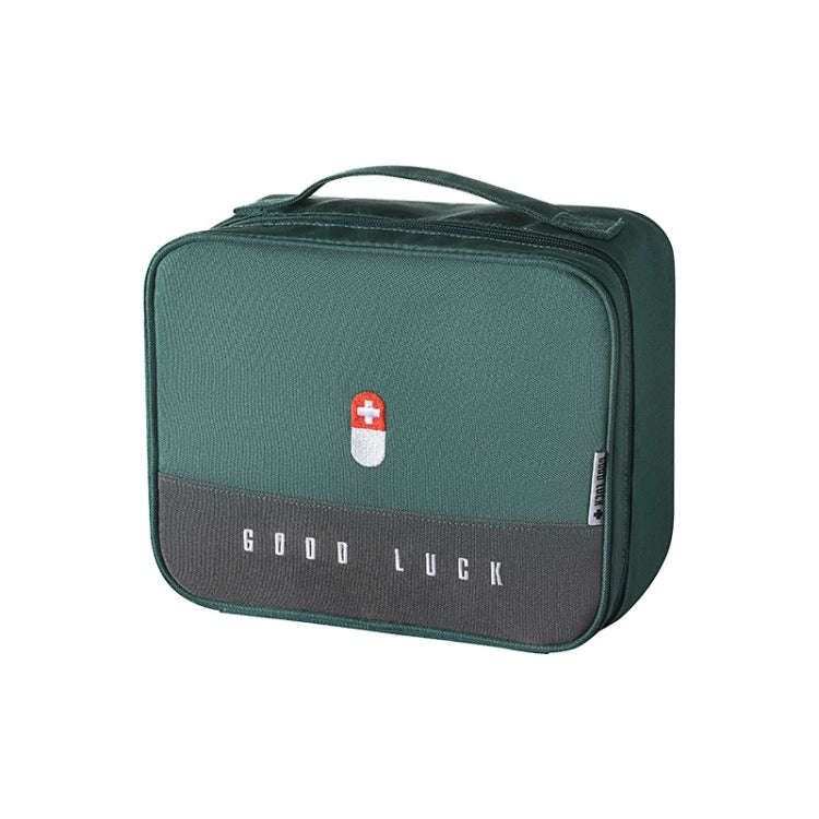 Thickened Large-Capacity Multifunctional Medicine Box Family Portable Storage Bag(Green)