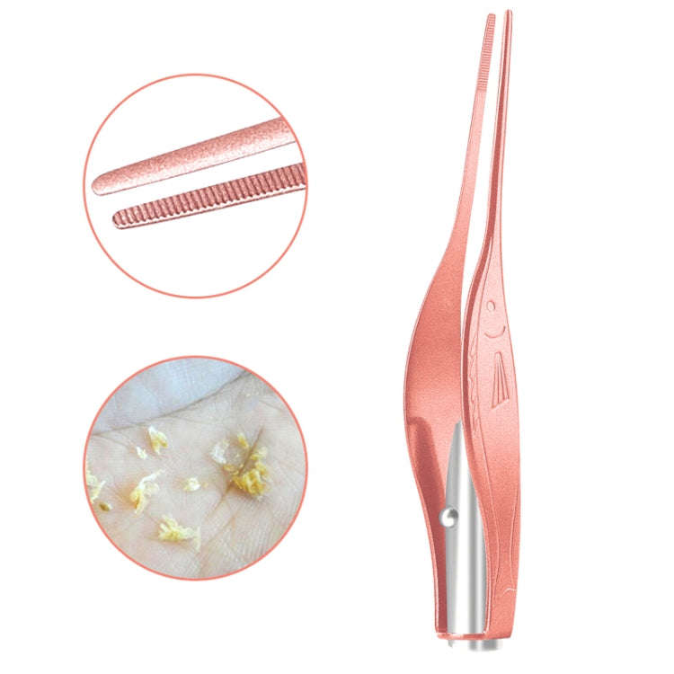 3 PCS Visible Light Ear Spoon Tool Tweezers(Random Color Delivery)