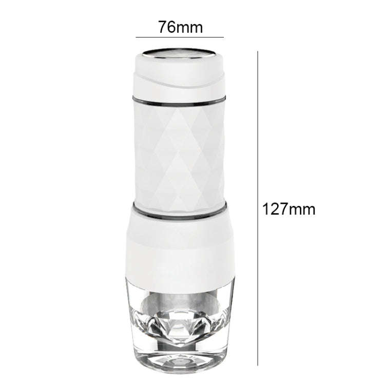 Portable Hand Pressure Espresso Machine Outdoor Accompanying Mini Coffee Cup(White)