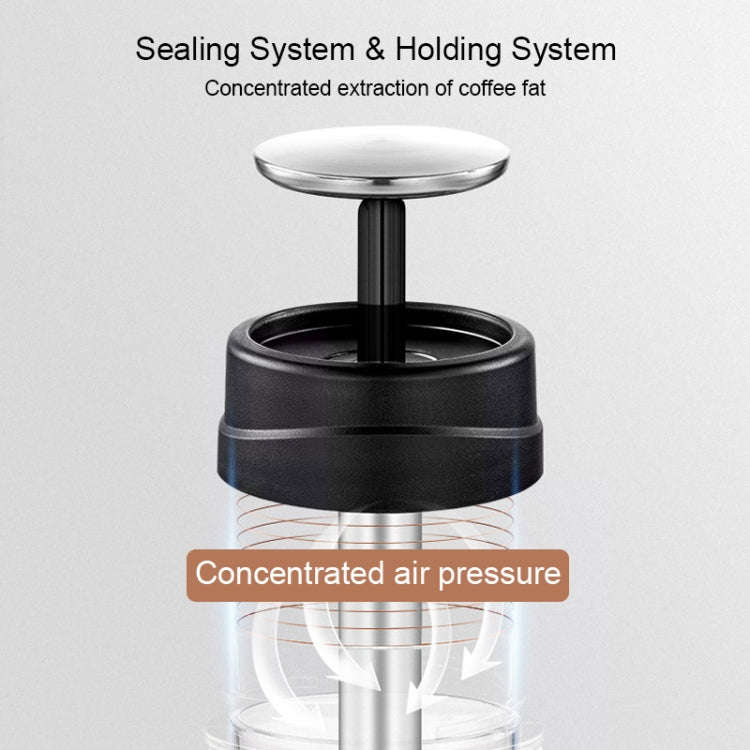 Portable Hand Pressure Espresso Machine Outdoor Accompanying Mini Coffee Cup(White)