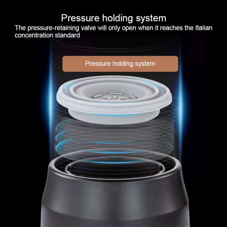 Portable Hand Pressure Espresso Machine Outdoor Accompanying Mini Coffee Cup(Black)