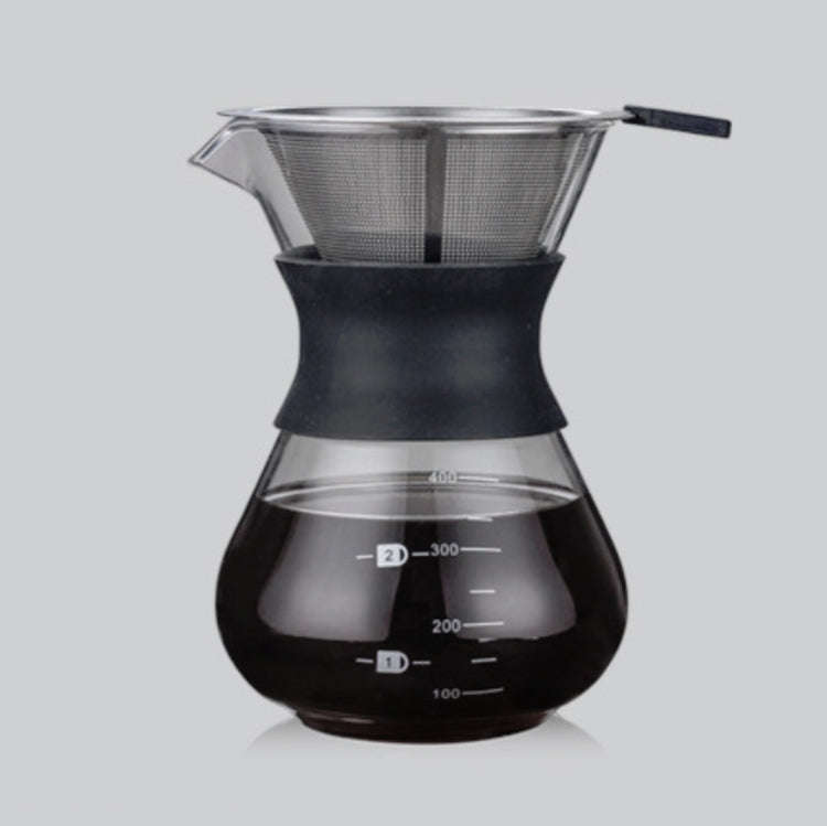 High Temperature Resistant Coffee Maker, Capacity:400ml, Style:With Strainer