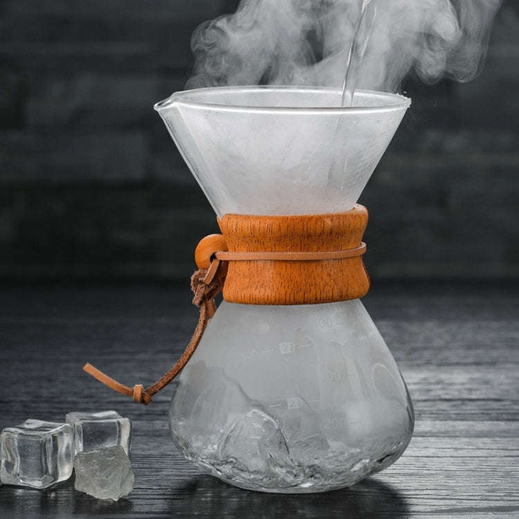 Hand Coffee Pot High Temperature Resistant 400ml Glass Coffee Pot, Style:Pot With Strainer