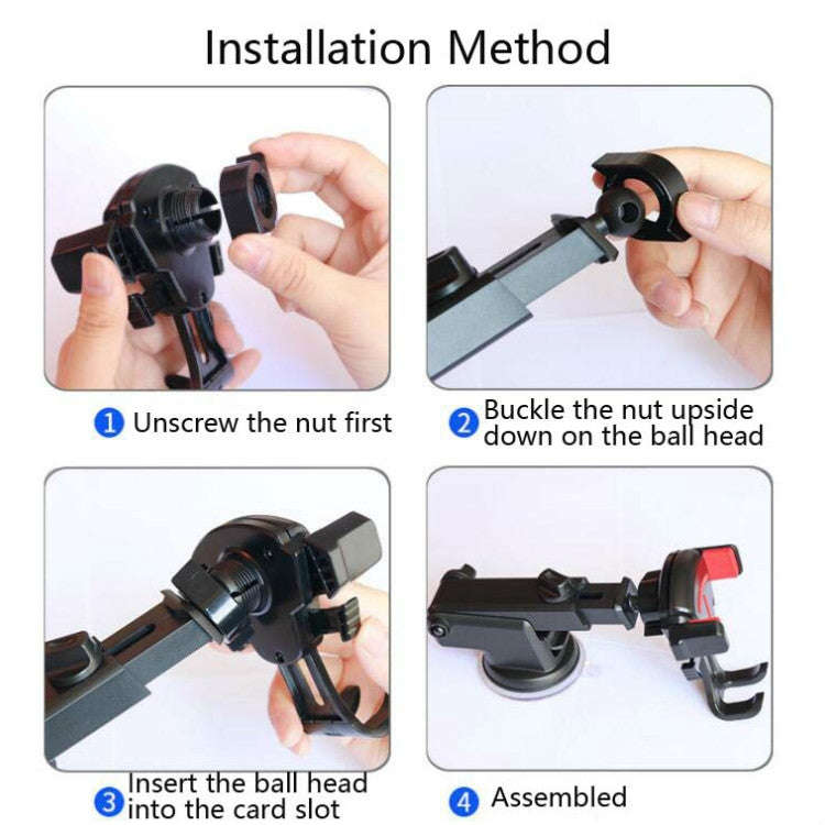 Car Phone Holder Air Outlet Car Navigation Bracket Instrument Panel Bracket, Style:Air Outlet(Black)