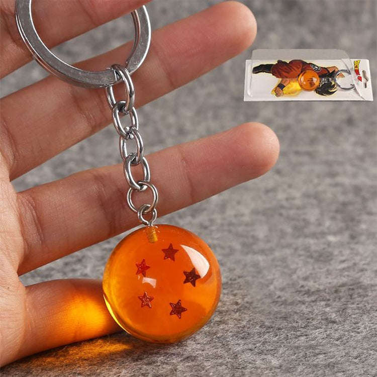 2 PCS Anime 7 Stars Balls 2.7cm PVC Figures Toys Keychain(5 star)