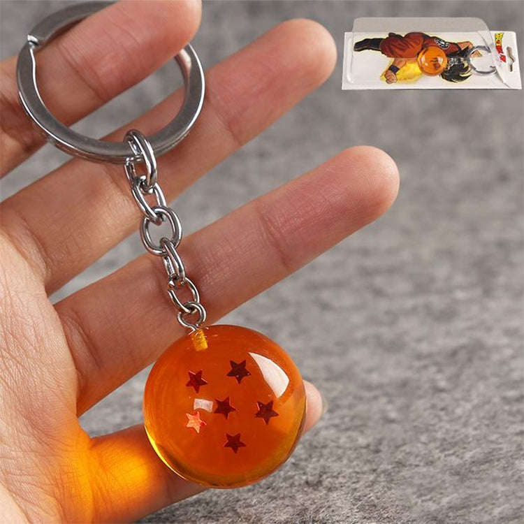 2 PCS Anime 7 Stars Balls 2.7cm PVC Figures Toys Keychain(7 star)