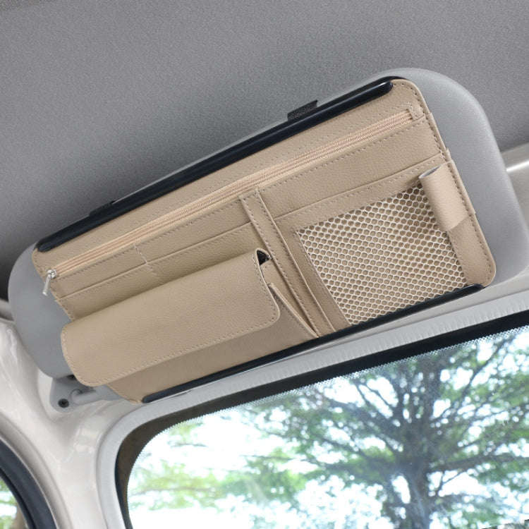 Car Sun Block Glasses Case Document Holder Car Plastic Frame Zipper Type Multi-Function Card Bag ...