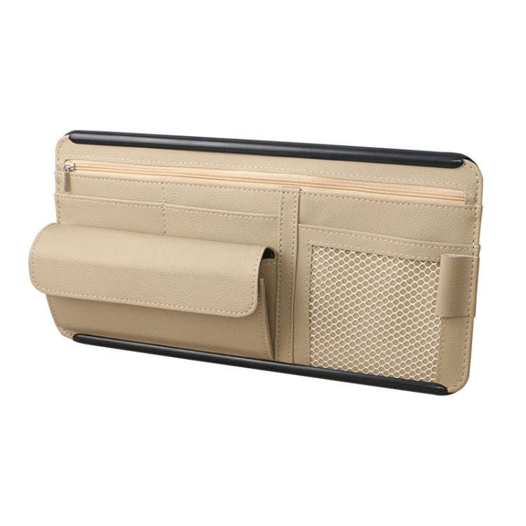 Car Sun Block Glasses Case Document Holder Car Plastic Frame Zipper Type Multi-Function Card Bag ...
